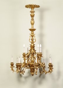 A SECOND BAROQUE EMPIRE STYLE CHANDELIER