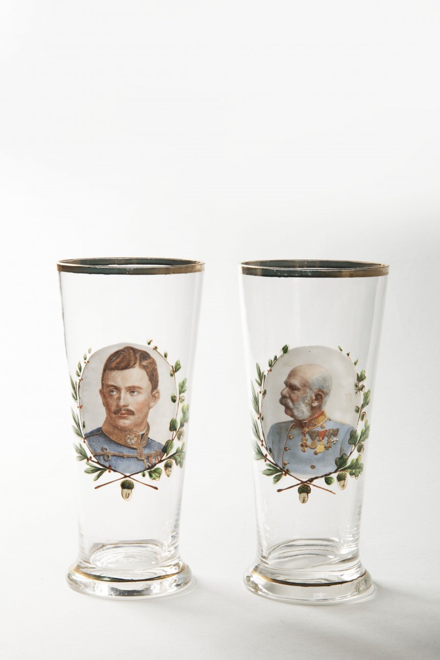 TWO JUBILEE GLASS CUPS