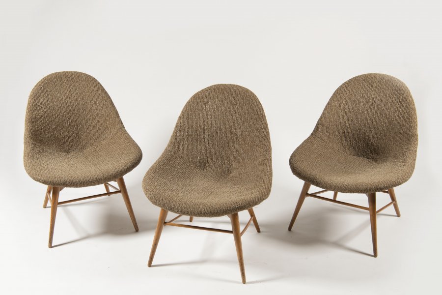 SET OF THREE DESIGN CHAIRS