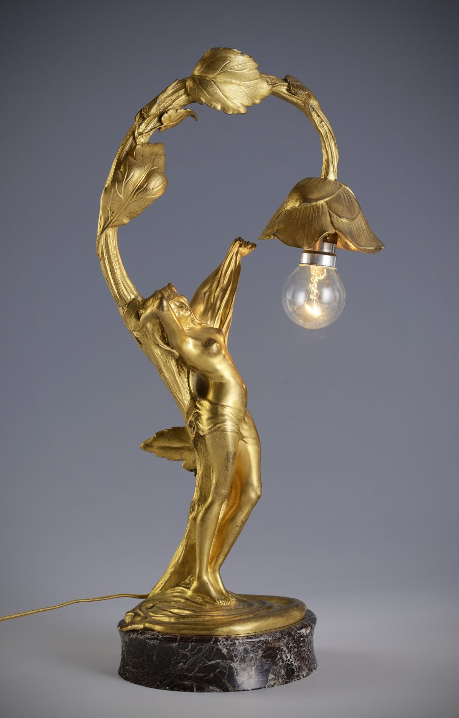 Table Lamp with a Figure of a Girl