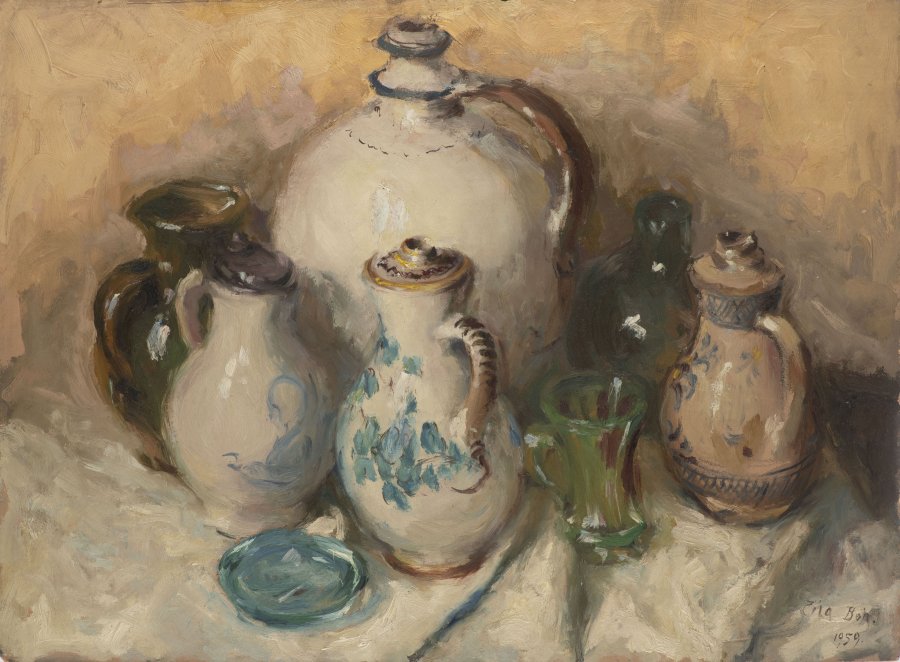 STILL LIFE WITH FOLK JUGS