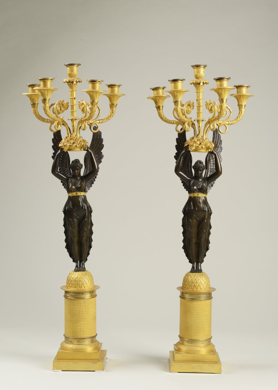 A Pair Of Empire Candelabra