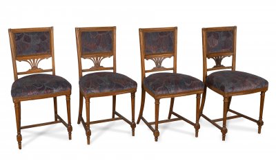 FOUR ART NOUVEAU CHAIRS