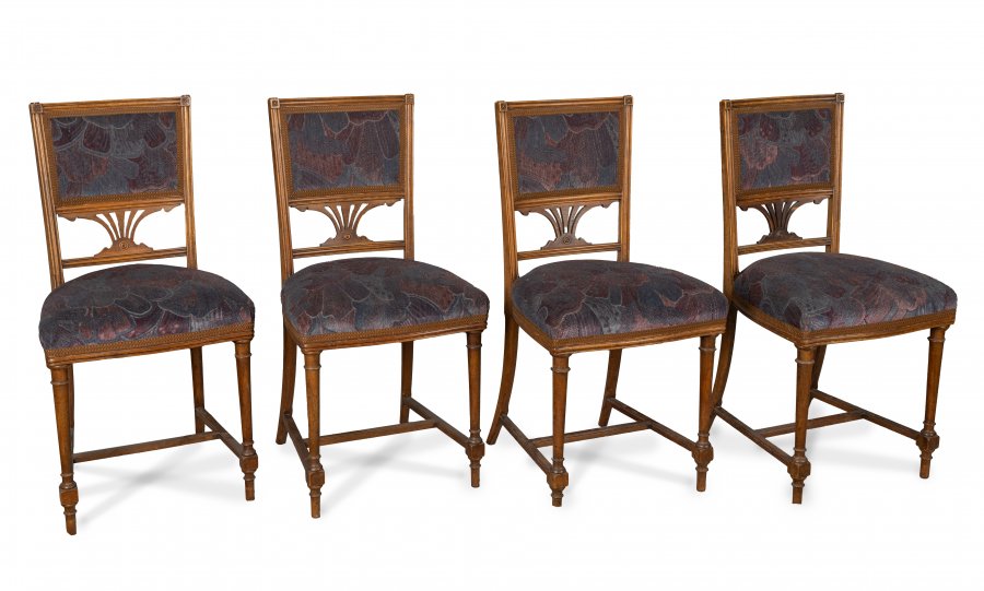 FOUR ART NOUVEAU CHAIRS