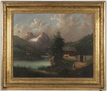 ROMANTIC LANDSCAPE WITH MOUNTAINS