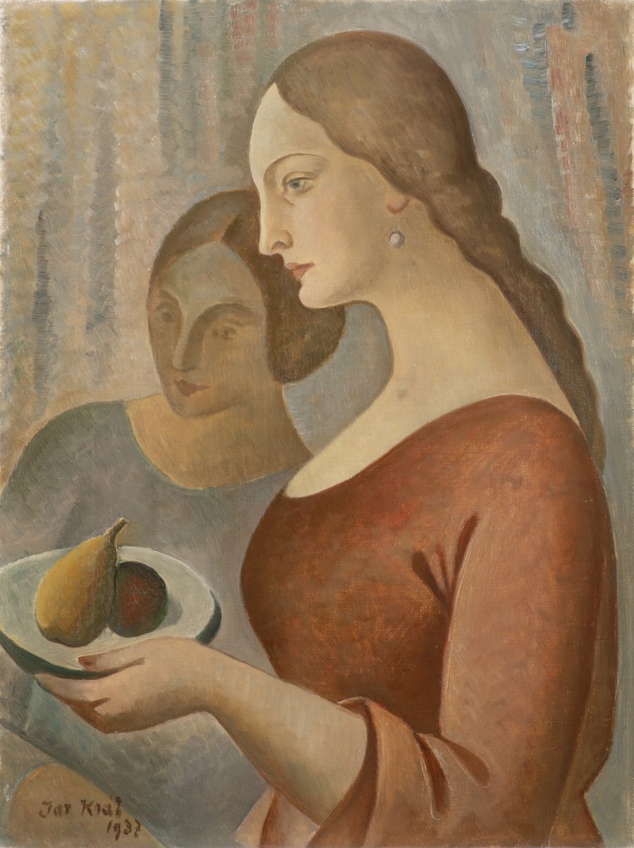 WOMAN WITH A BOWL OF FRUITS