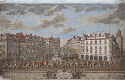 THE 1743 CORONATION PROCESSION OF MARIA THERESA IN PRAGUE'S OLD TOWN