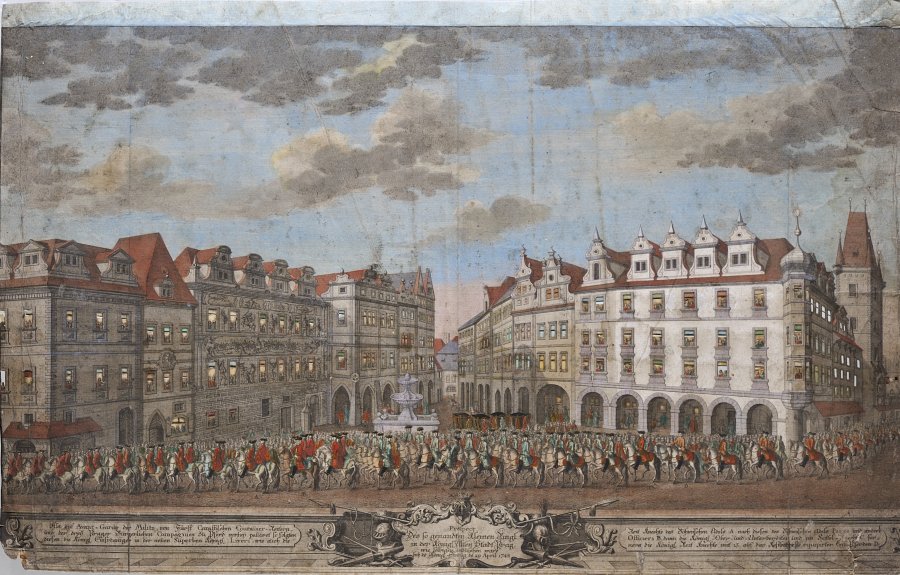 THE 1743 CORONATION PROCESSION OF MARIA THERESA IN PRAGUE'S OLD TOWN