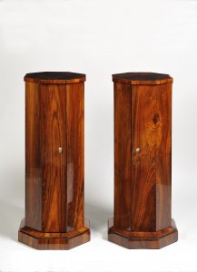 A PAIR OF BIEDERMEIER NIGHTSTANDS 