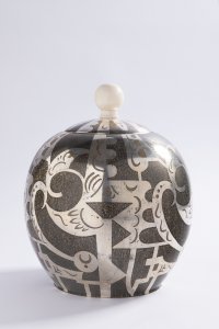 ART DECO COVERED JAR