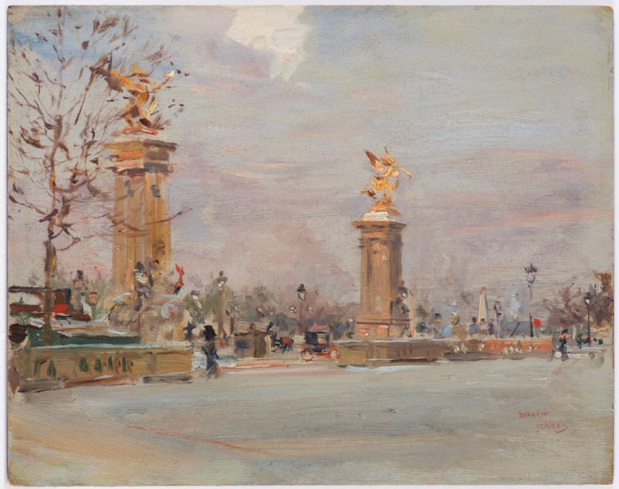 GEMÄLDEPAAR: VOM PONT ALEXANDRE III, PONT ALEXANDRE III