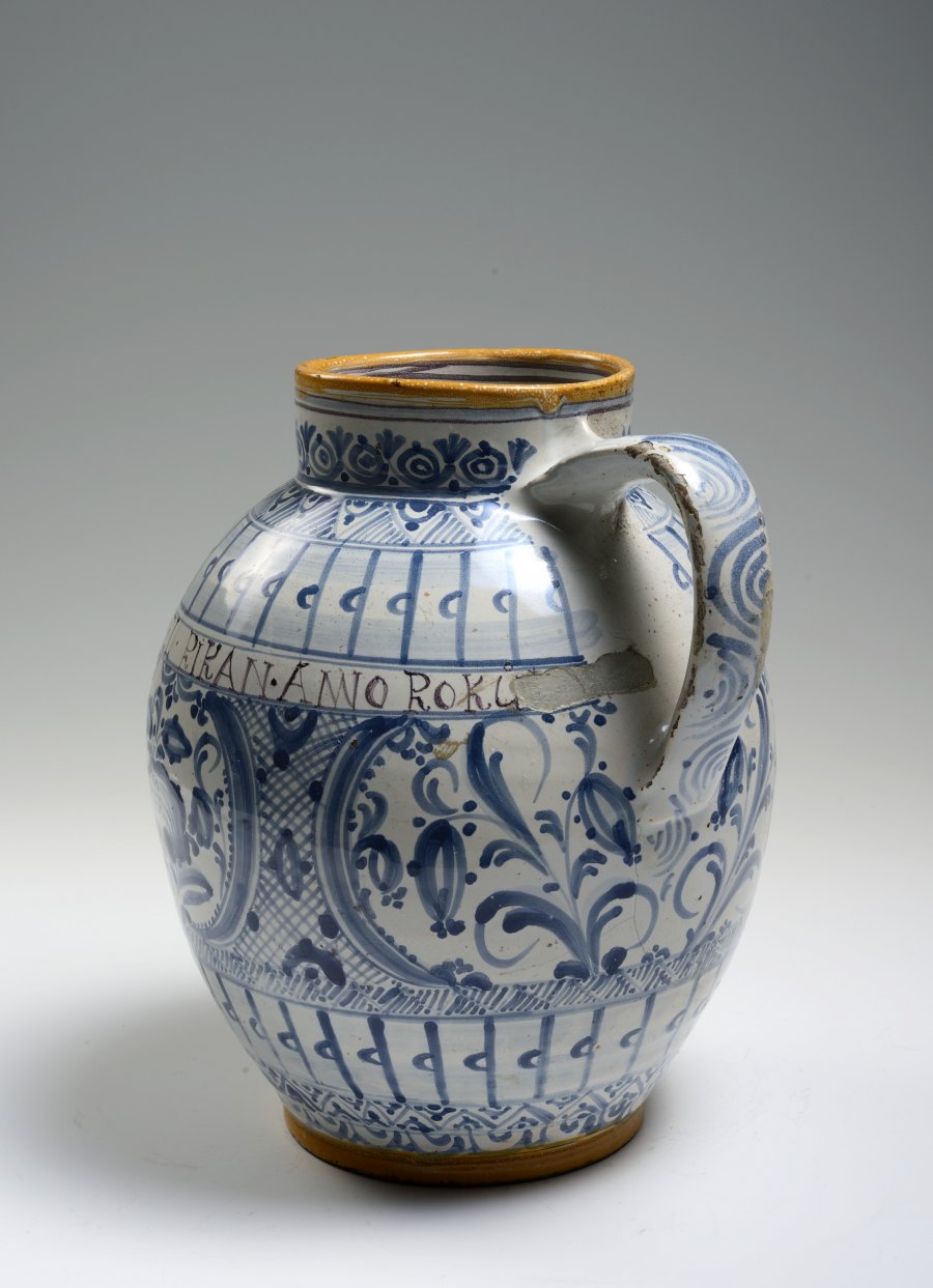 A PITCHER WITH THE MARK OF THE COBBLERS' GUILD