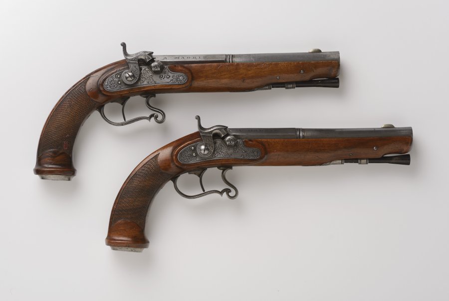 ESQUIBEL - PAIR OF PERCUSSION PISTOLS