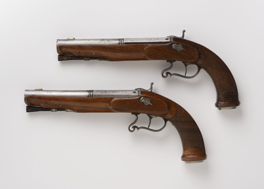 ESQUIBEL - PAIR OF PERCUSSION PISTOLS