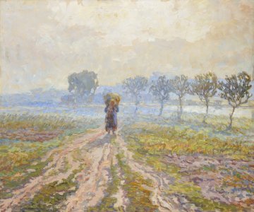 WOMAN ON THE DIRT ROAD