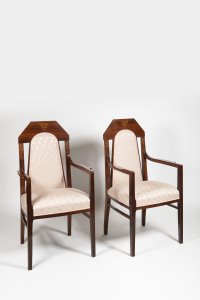 PAIR OF ART NOUVEAU ARMCHAIRS