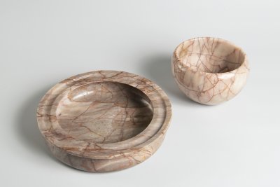 TWO MARBLE BOWLS