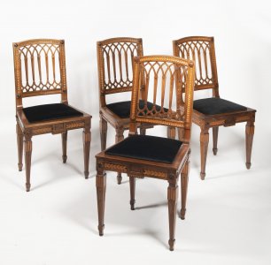 A SET OF FOUR CLASSICAL CHAIRS