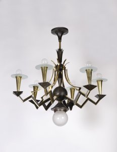 AN ART DECO CHANDELIER