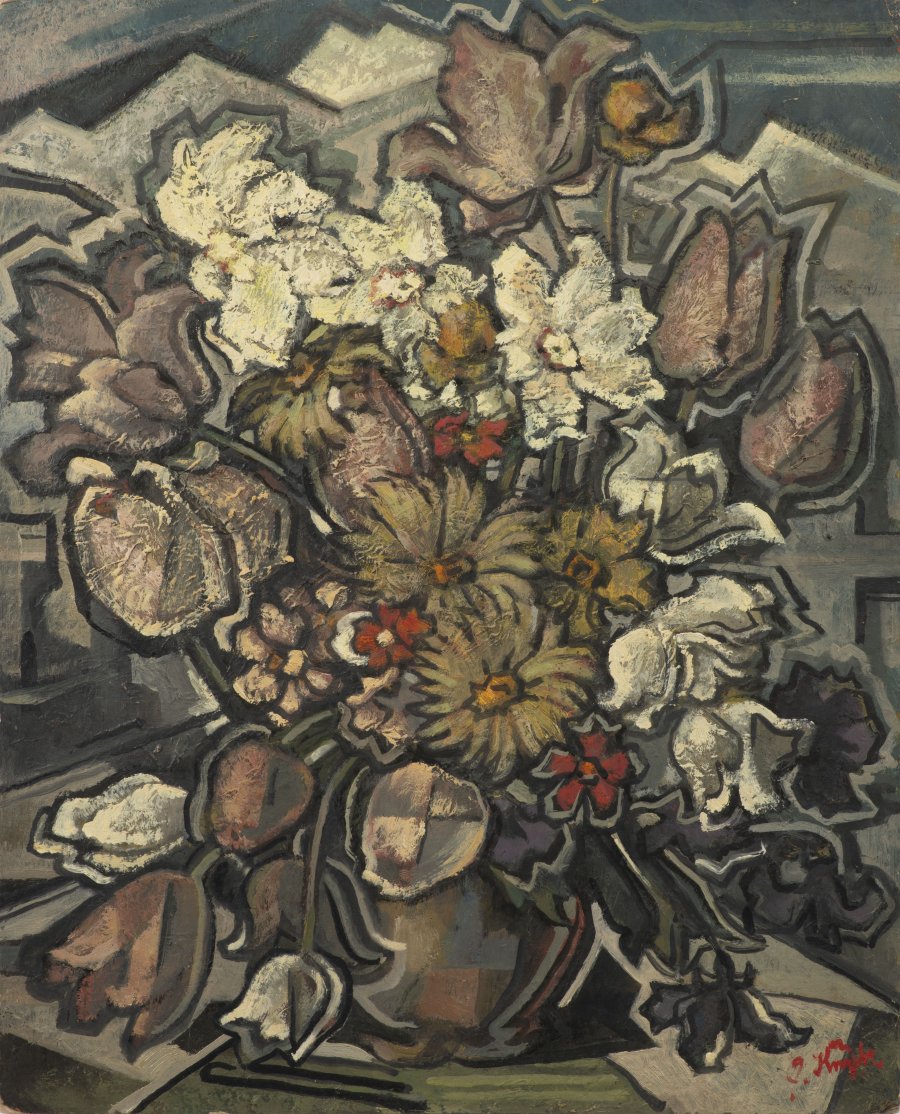 PAIRED FLOWER STILL LIFE