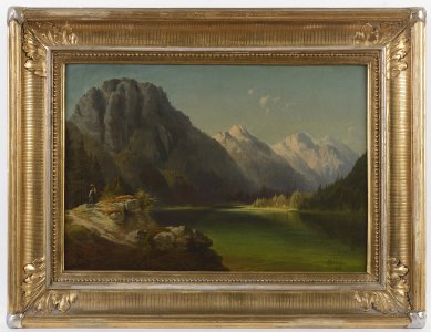 Landschaft mit Gebirgssee 