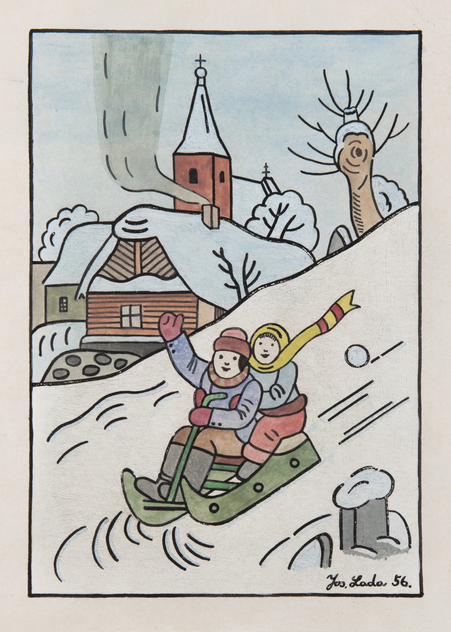 SLEDDING CHILDREN