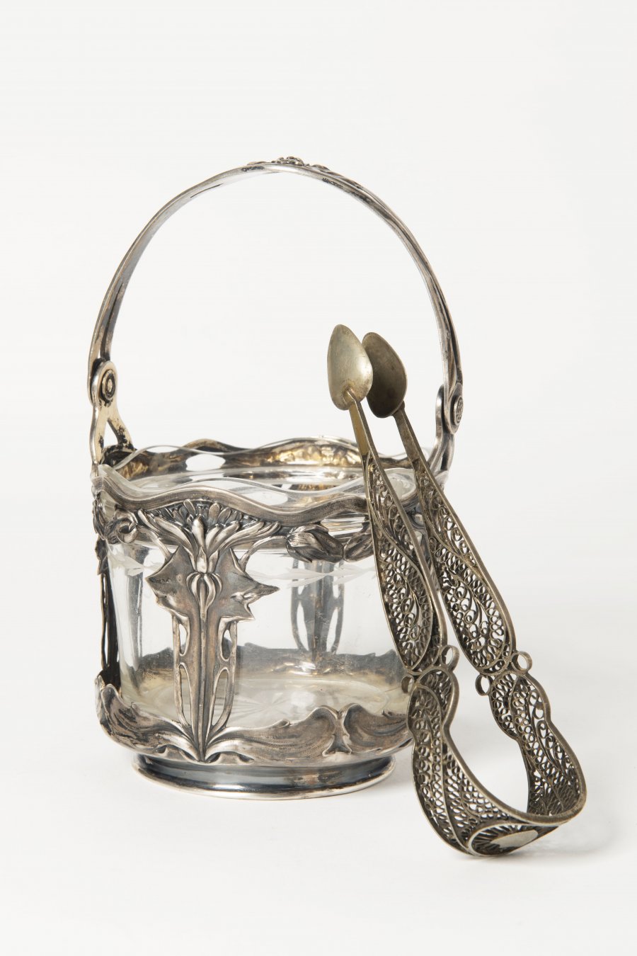 SILVER ART NOUVEAU SUGAR BOWL