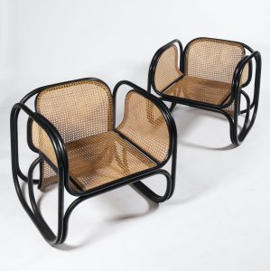 TWO DESIGN ARMCHAIRS TON