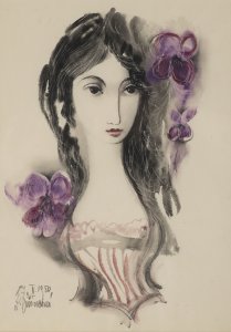 PORTRAIT OF A GIRL WITH FLOWERS