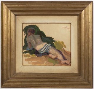 STUDY OF A MAN RESTING IN THE SUN