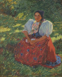 GIRL IN A FOLK DRESS