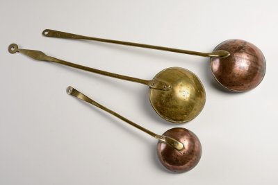 A GROUP OF THREE LADLES