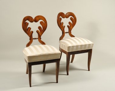 A PAIR OF BIEDERMEIER CHAIRS