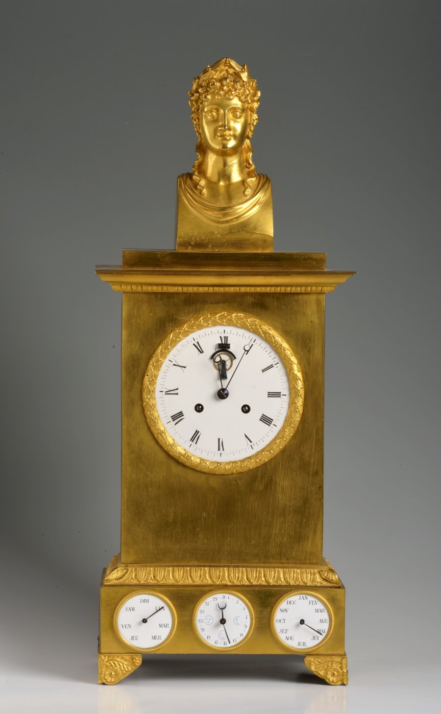 AN EMPIRE TABLE CLOCK