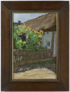 Cottage with Sunflowers