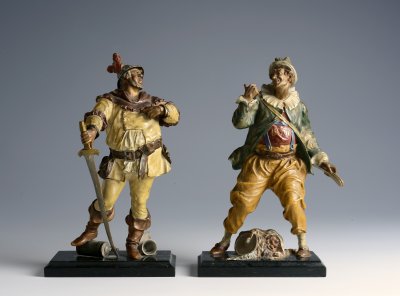 Wiener Bronz-Zwei allegorische Figuren