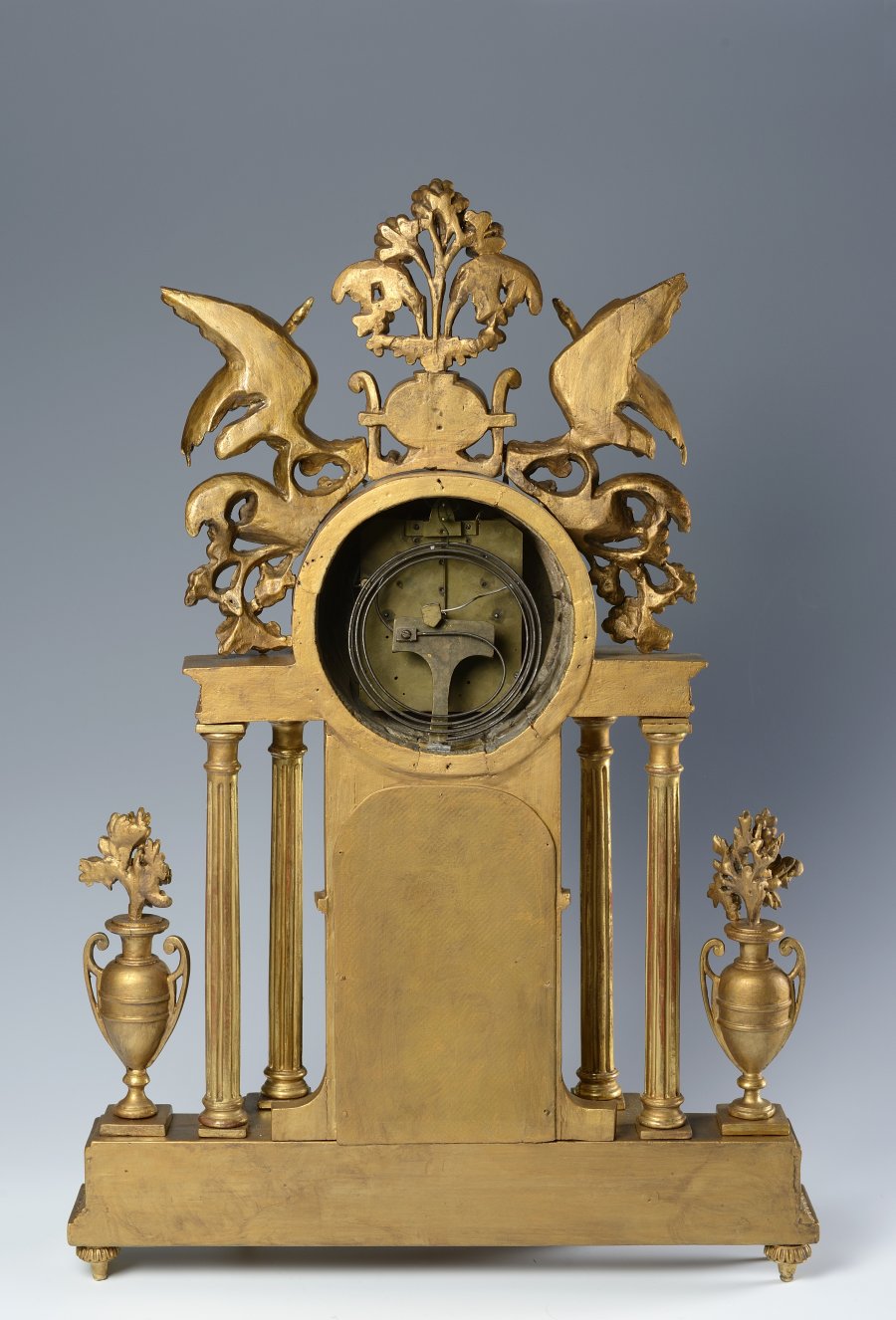 Classicist Table Clock from the Workshop of J. M. Platzer