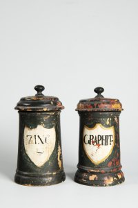 TWO APOTHECARY JARS