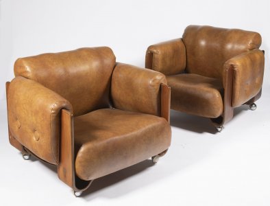 TWO DESIGN ARMCHAIRS