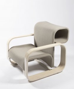 TWO DESIGN ARMCHAIRS