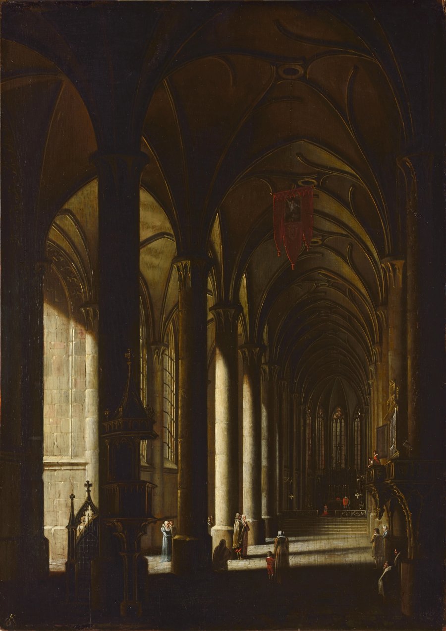 THE INTERIOR OF A GOTHIC CATHEDRAL (LOUNY)