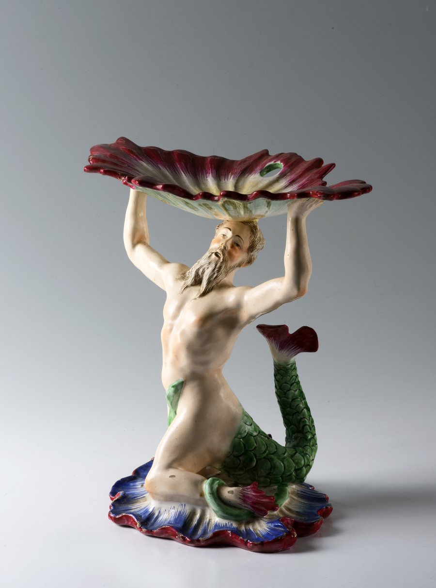 Table Cake Stand with a Triton-Shaped Foot 