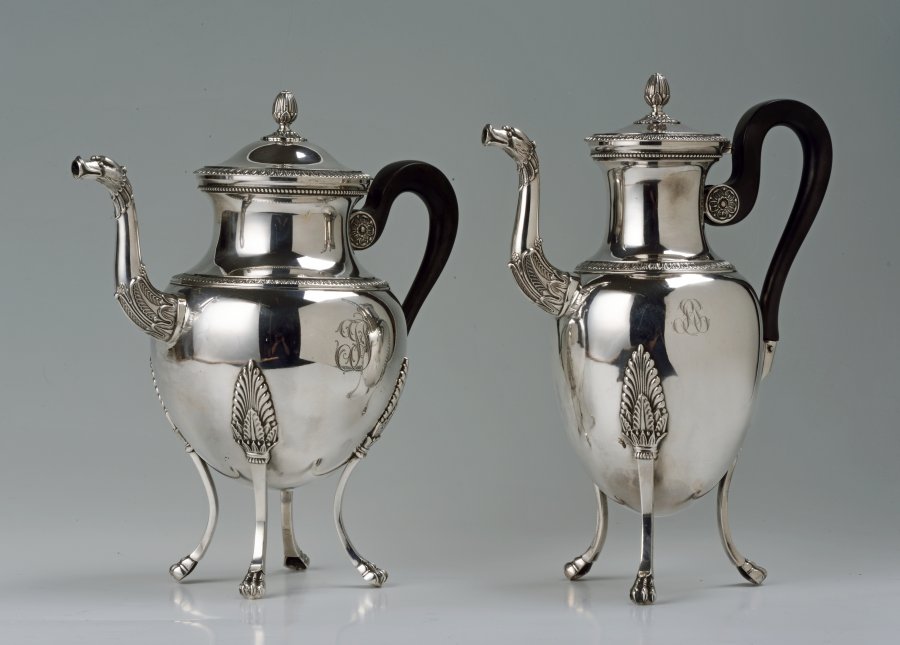 TWO SILVER KETTLES