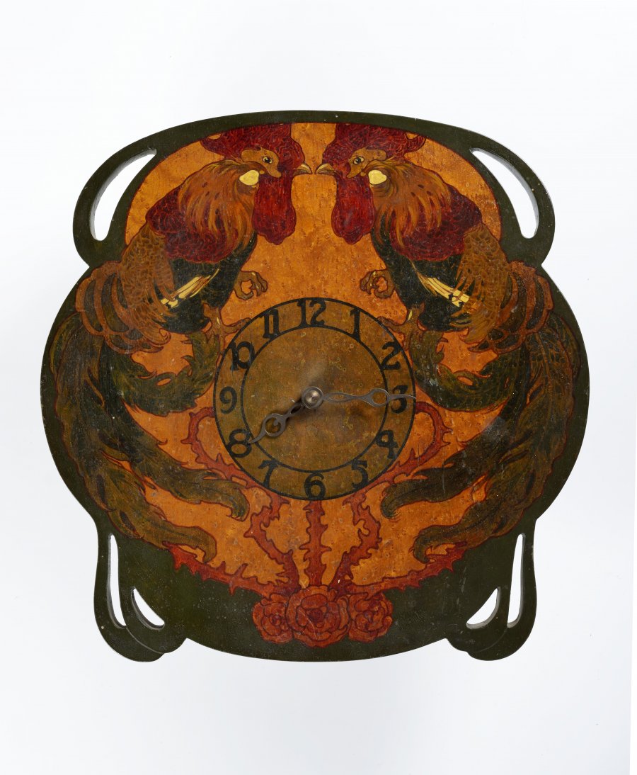 AN ART NOUVEAU WALL CLOCK