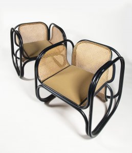 TWO DESIGN ARMCHAIRS TON