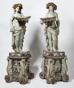 PAIR OF BAROQUE CARRIERS