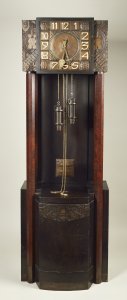 AN ART NOUVEAU GRANDFATHER CLOCK