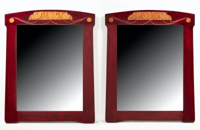 PAIR OF ART NOUVEAU MIRRORS