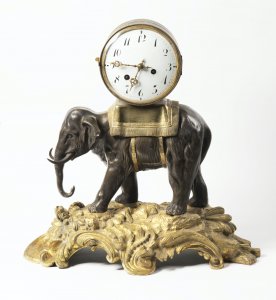 TABLE CLOCK WITH ELEPHANT