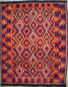 LARGE KELIM CARPET FROM CENTRAL ASIA